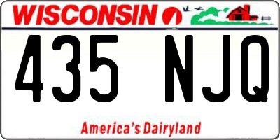 WI license plate 435NJQ