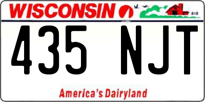 WI license plate 435NJT