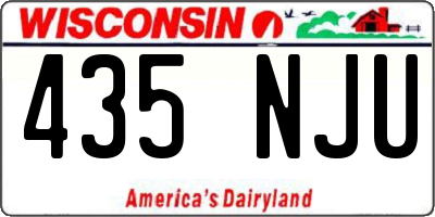 WI license plate 435NJU