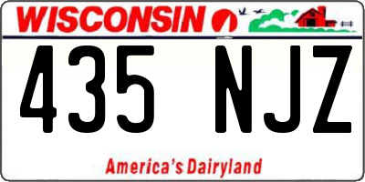 WI license plate 435NJZ