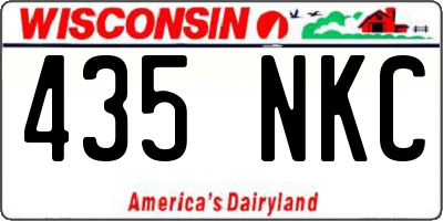 WI license plate 435NKC