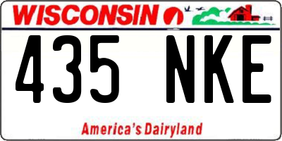 WI license plate 435NKE
