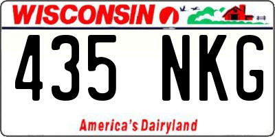 WI license plate 435NKG