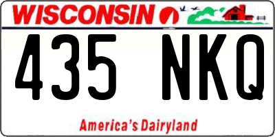 WI license plate 435NKQ