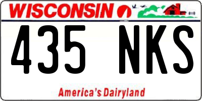 WI license plate 435NKS