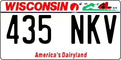 WI license plate 435NKV