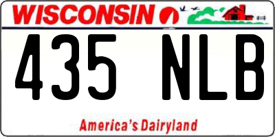 WI license plate 435NLB