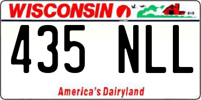 WI license plate 435NLL