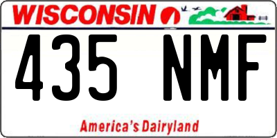 WI license plate 435NMF