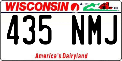 WI license plate 435NMJ