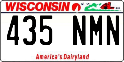 WI license plate 435NMN