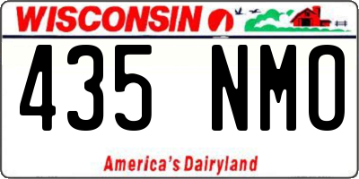 WI license plate 435NMO