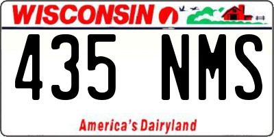 WI license plate 435NMS