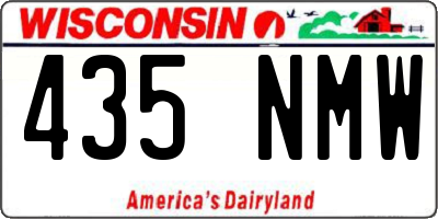 WI license plate 435NMW