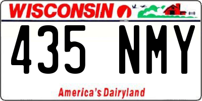 WI license plate 435NMY