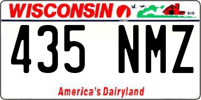 WI license plate 435NMZ