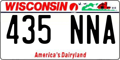 WI license plate 435NNA