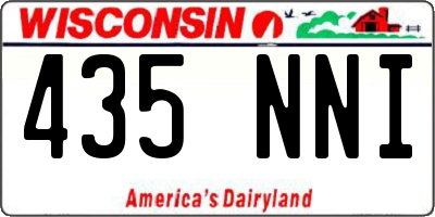 WI license plate 435NNI
