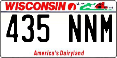 WI license plate 435NNM