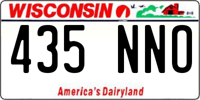 WI license plate 435NNO