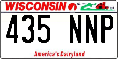 WI license plate 435NNP