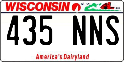 WI license plate 435NNS