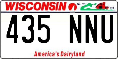 WI license plate 435NNU