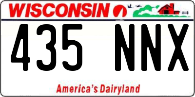 WI license plate 435NNX