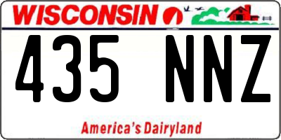 WI license plate 435NNZ