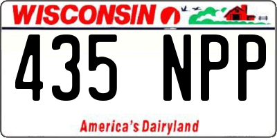 WI license plate 435NPP