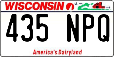 WI license plate 435NPQ