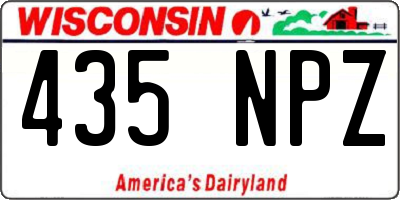 WI license plate 435NPZ