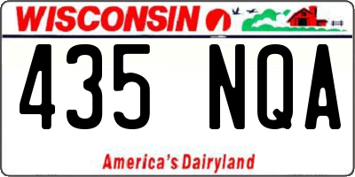 WI license plate 435NQA