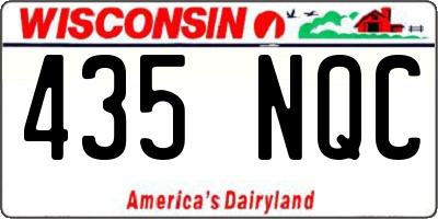 WI license plate 435NQC