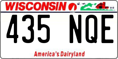 WI license plate 435NQE