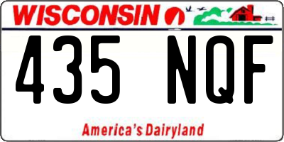 WI license plate 435NQF
