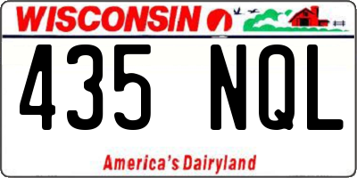 WI license plate 435NQL