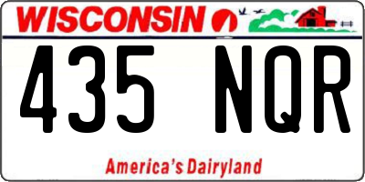 WI license plate 435NQR