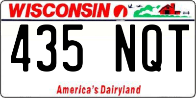 WI license plate 435NQT