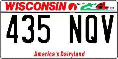 WI license plate 435NQV