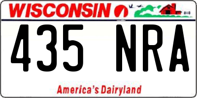WI license plate 435NRA