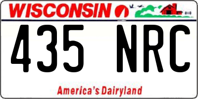 WI license plate 435NRC