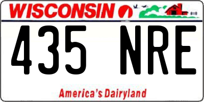 WI license plate 435NRE