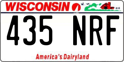 WI license plate 435NRF