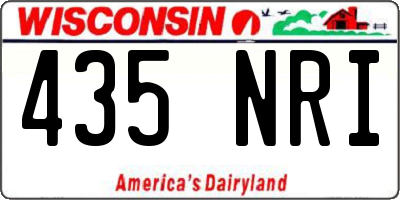 WI license plate 435NRI
