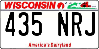 WI license plate 435NRJ