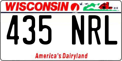 WI license plate 435NRL