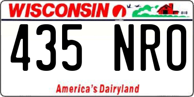 WI license plate 435NRO