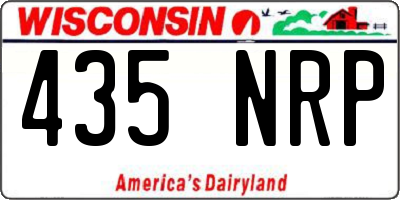WI license plate 435NRP
