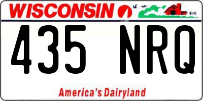 WI license plate 435NRQ